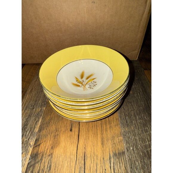 Set of 7 Century Service Autumn Gold Small Bowls - Picture 1 of 8